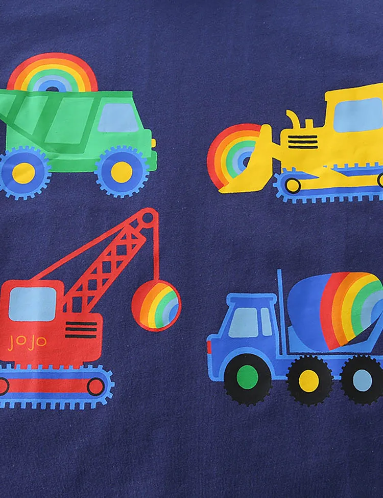 Construction Car Printed Short Sleeve T-Shirt - Image 3
