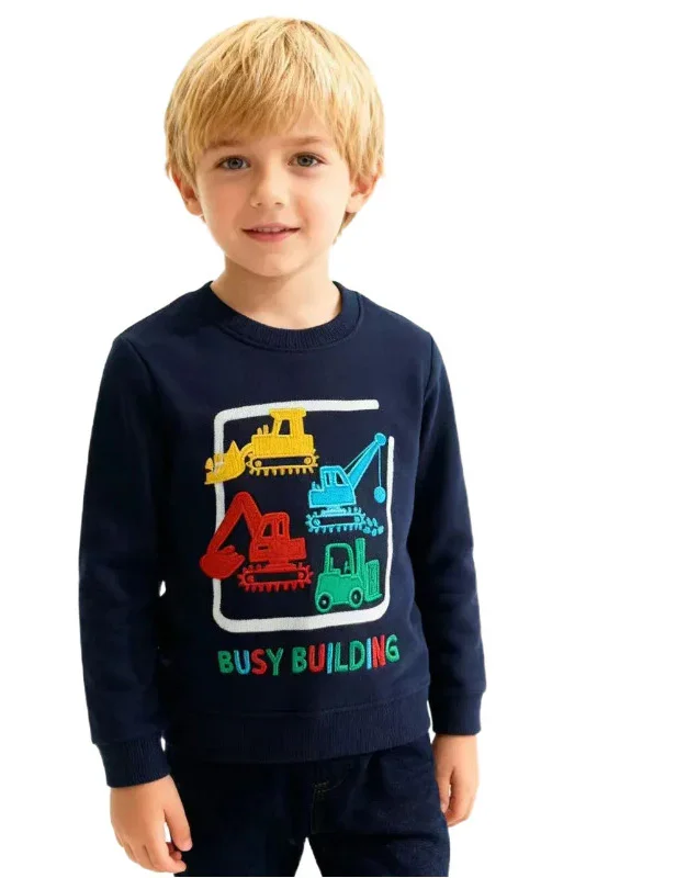 Construction Cars Applique Sweatshirt - Image 2
