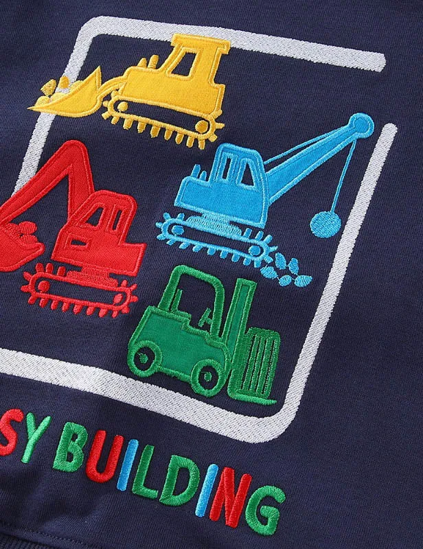 Construction Cars Applique Sweatshirt - Image 3