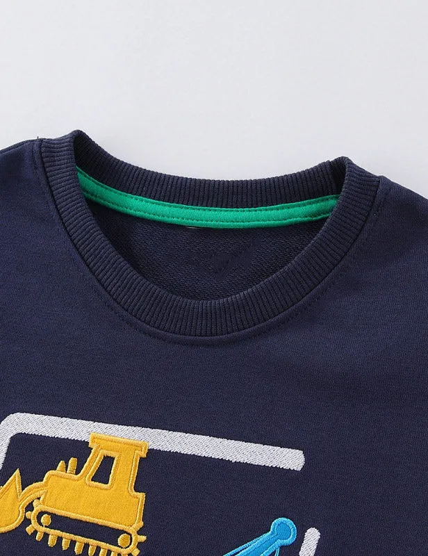 Construction Cars Applique Sweatshirt - Image 4