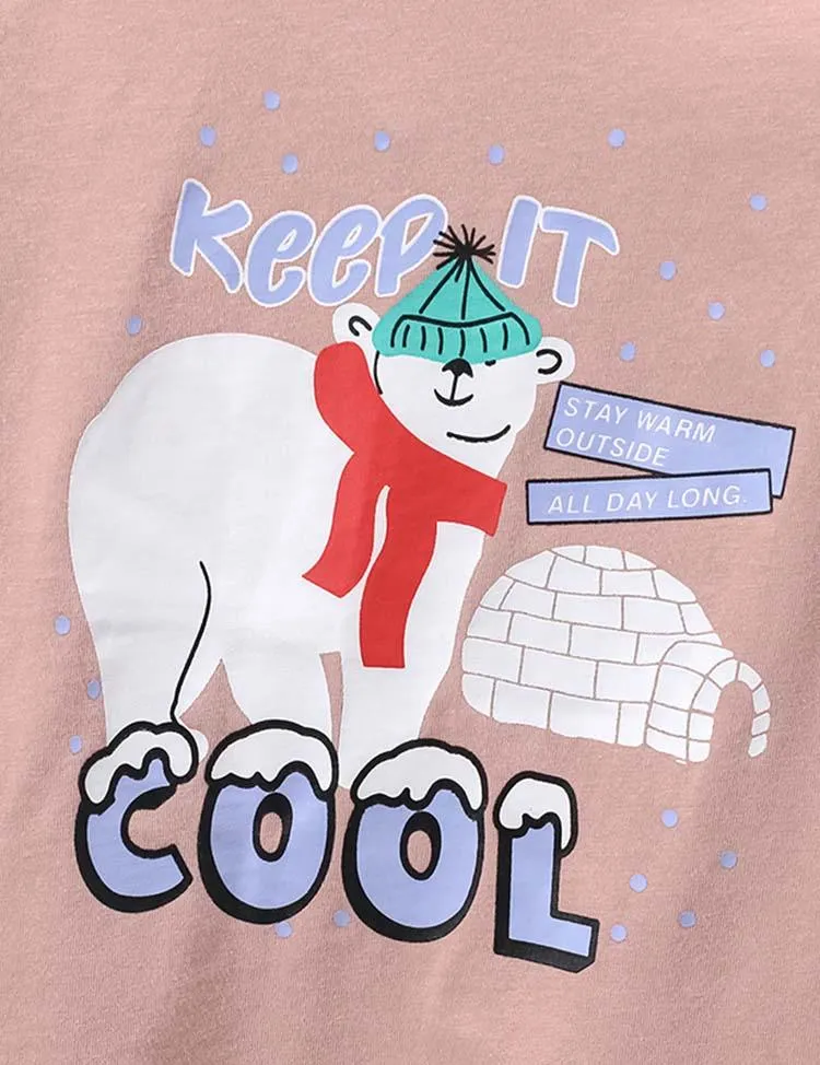 Cool Polar Bear Printed Long-Sleeved T-shirt - Image 3