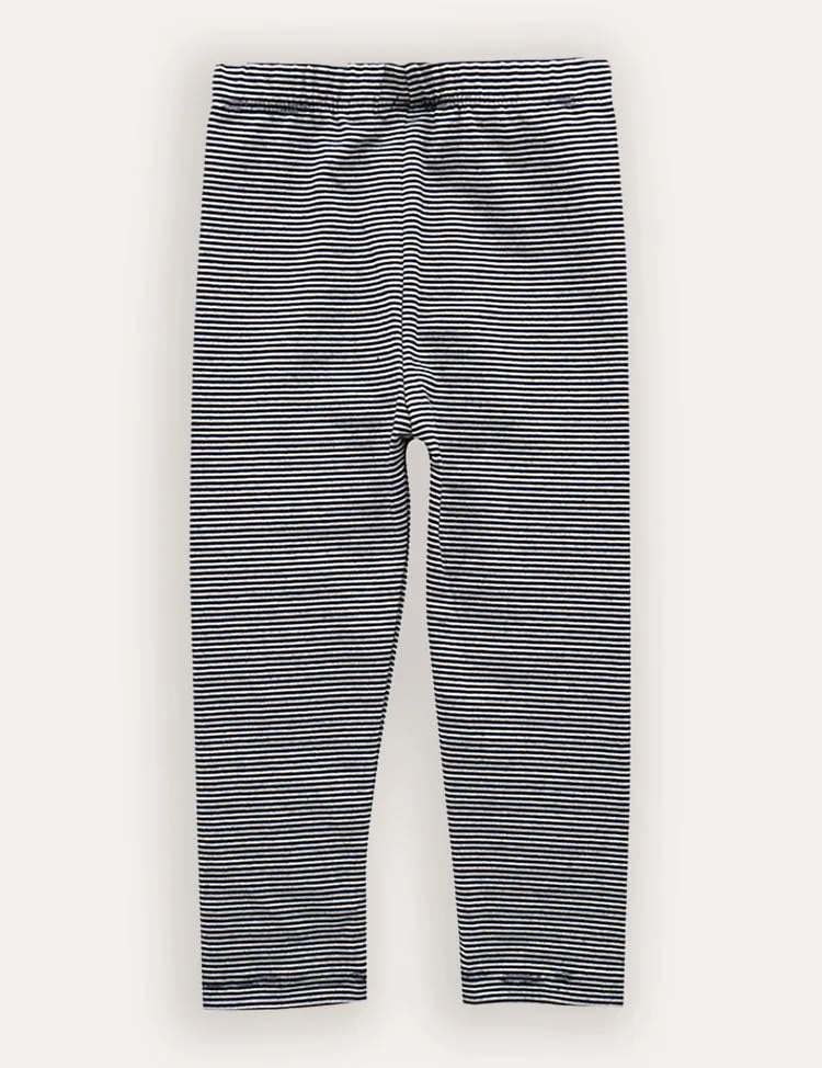 Cotton Car Applique Striped Leggings - Image 2