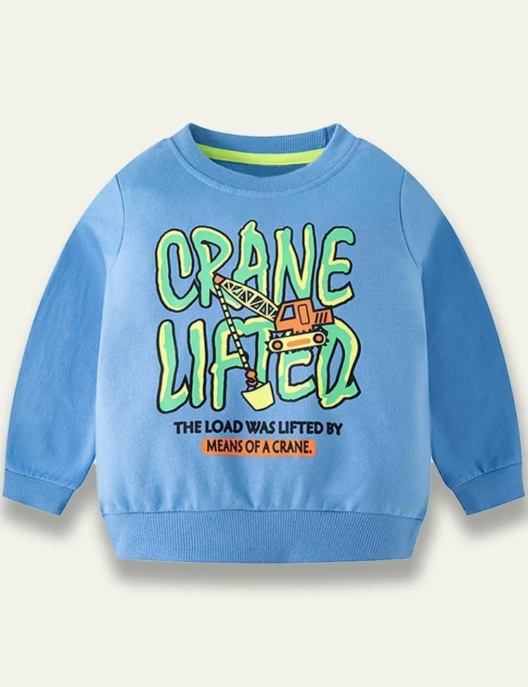Crane Letter Printed Sweatshirt