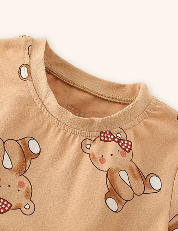 Cute Bear Printed Dress - Image 2