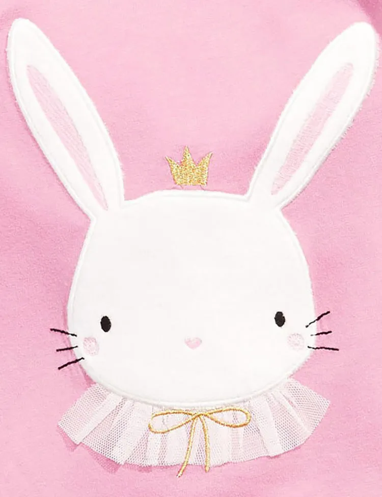 Cute Bunny Applique T-shirt - Image 3