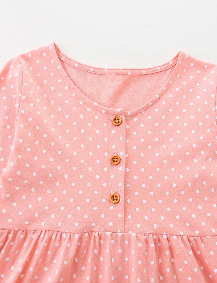 Cute Bunny Applique Long Sleeve Dress - Image 3