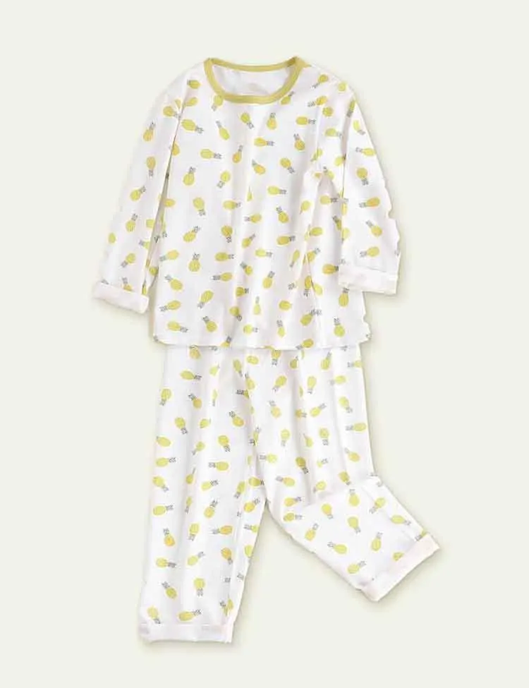 Cute Cartoon Printed Long-Sleeved Cotton pajamas - Image 3