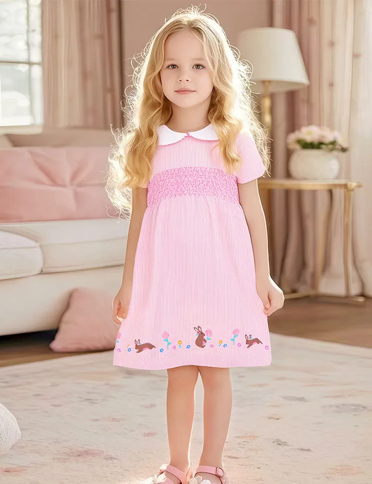 Cute Cartoon Rabbit Printed Dress - Image 5