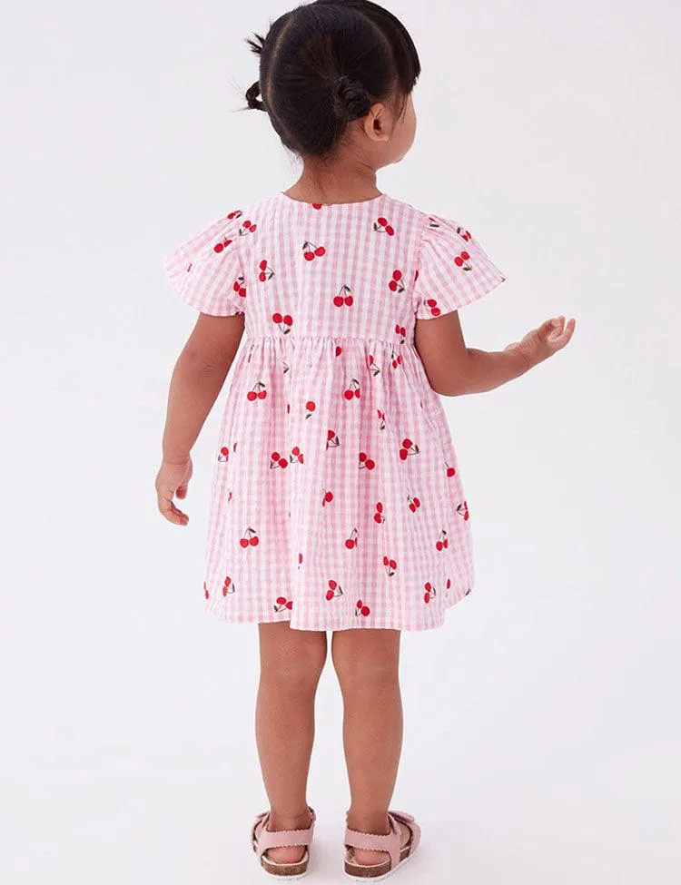 Cute Cherry Plaid Dress - Image 3