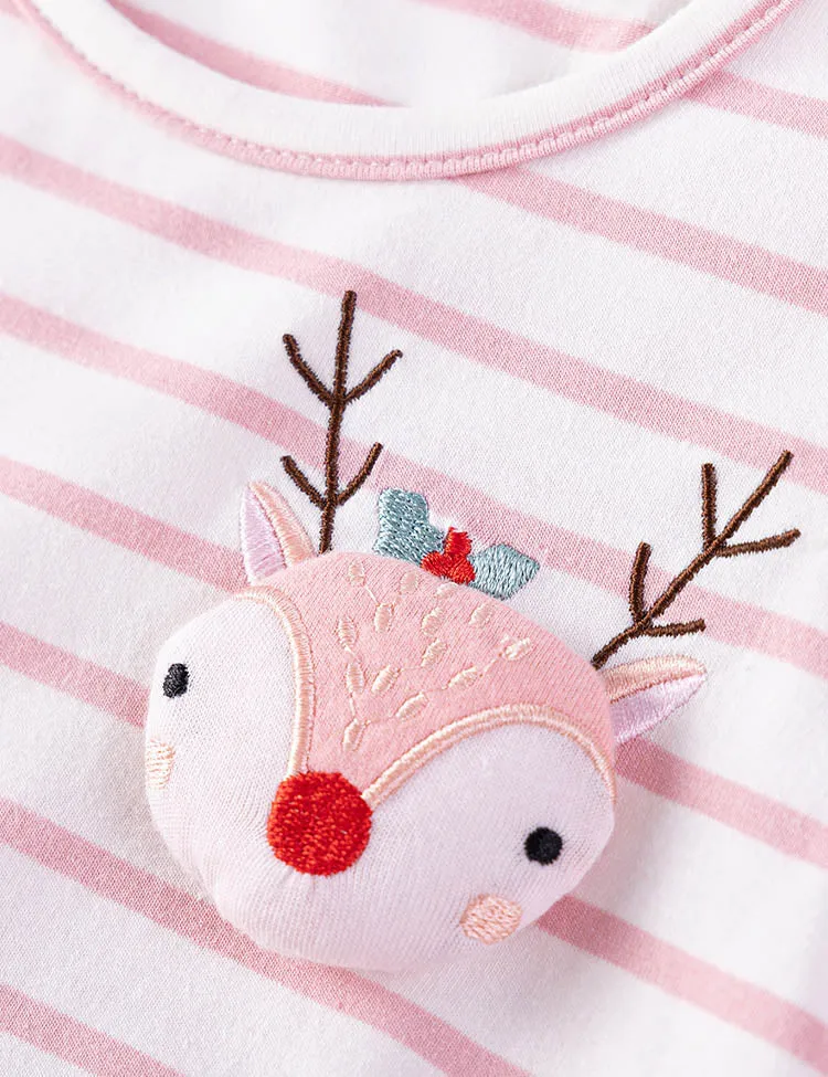 Cute Deer Striped Tulle Dress - Image 3