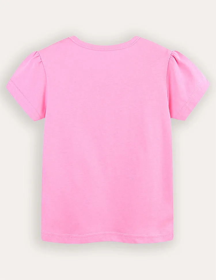 Cute Dinosaur Print Short-sleeved T-shirt - Image 3