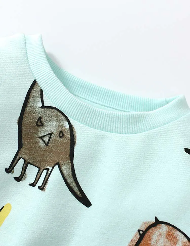 Cute Dinosaur Printed Sweater Set - Image 2