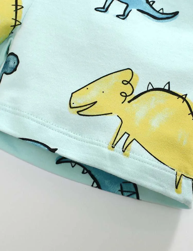 Cute Dinosaur Printed Sweater Set - Image 3