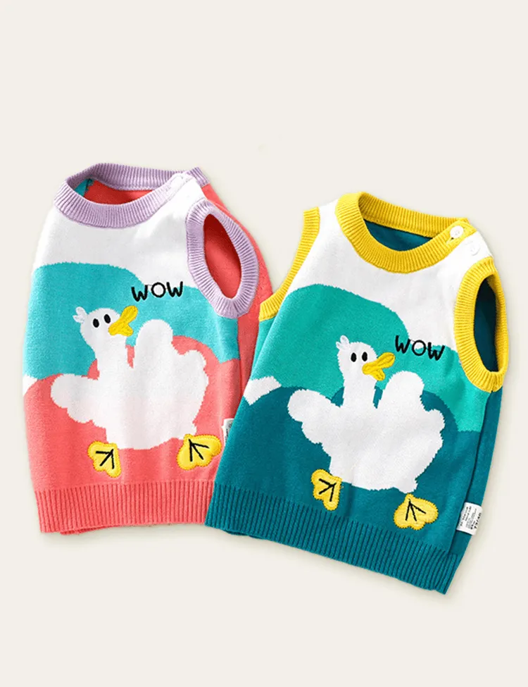 Cute Duck Appliqué Sweater Vest - Image 3