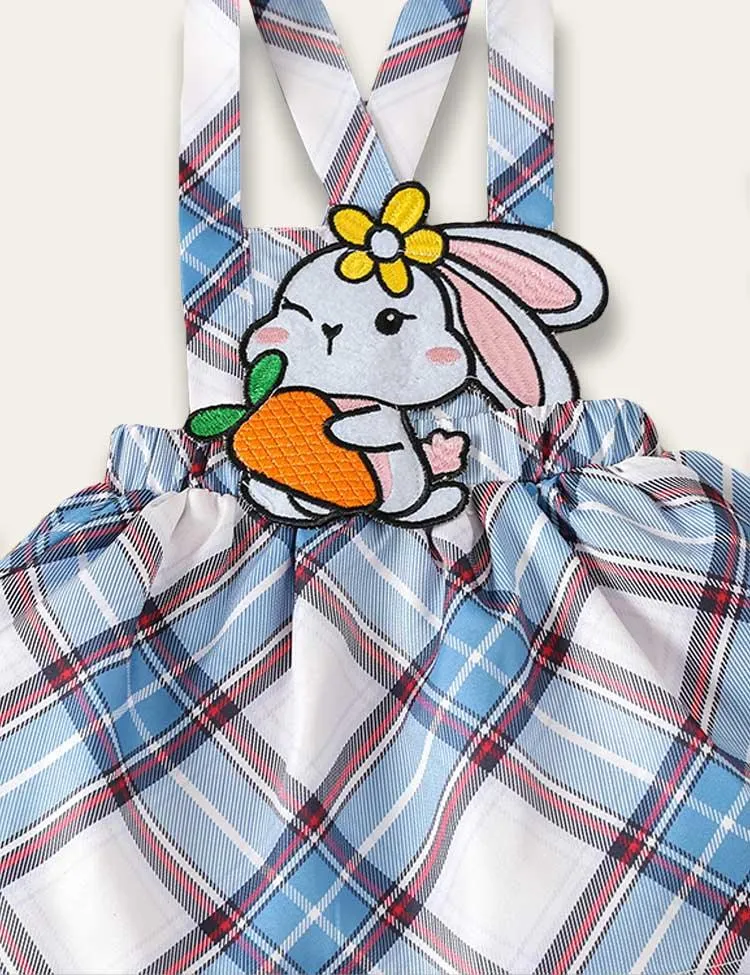 Cute Easter Bunny Appliqué Romper Set - Image 2