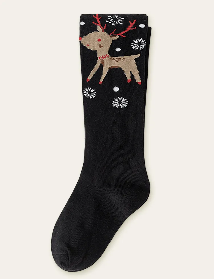 Cute Elk Knitted Printed Leggings - Image 2