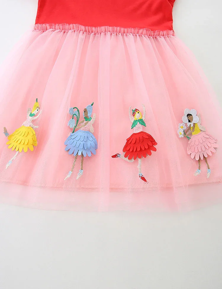 Cute Fairy Embroidered Tulle Dress - Image 2