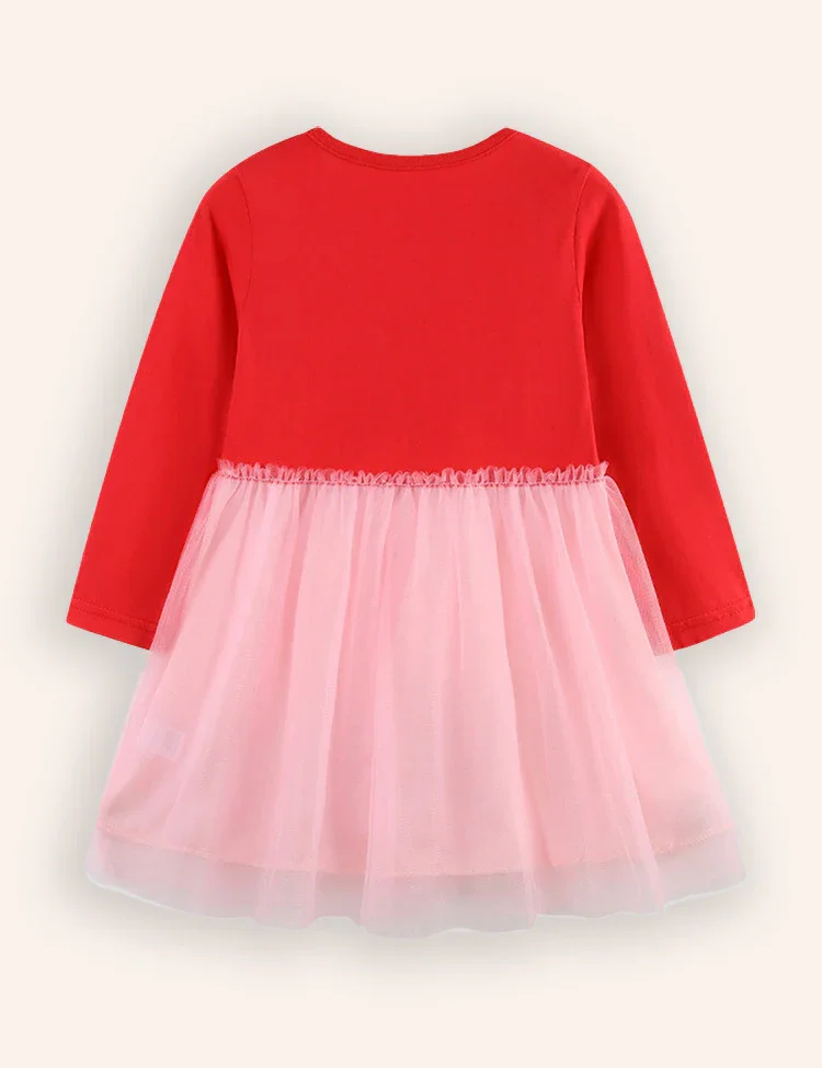 Cute Fairy Embroidered Tulle Dress - Image 3