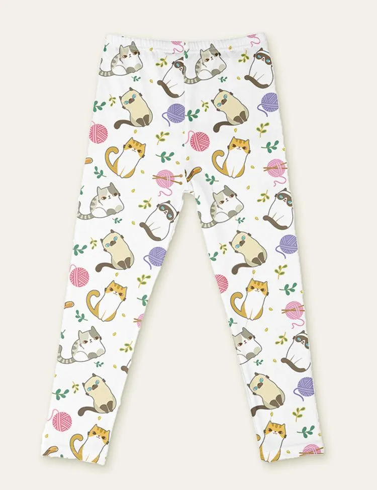 Cute Floral Animal Full Printed Leggings - Image 3