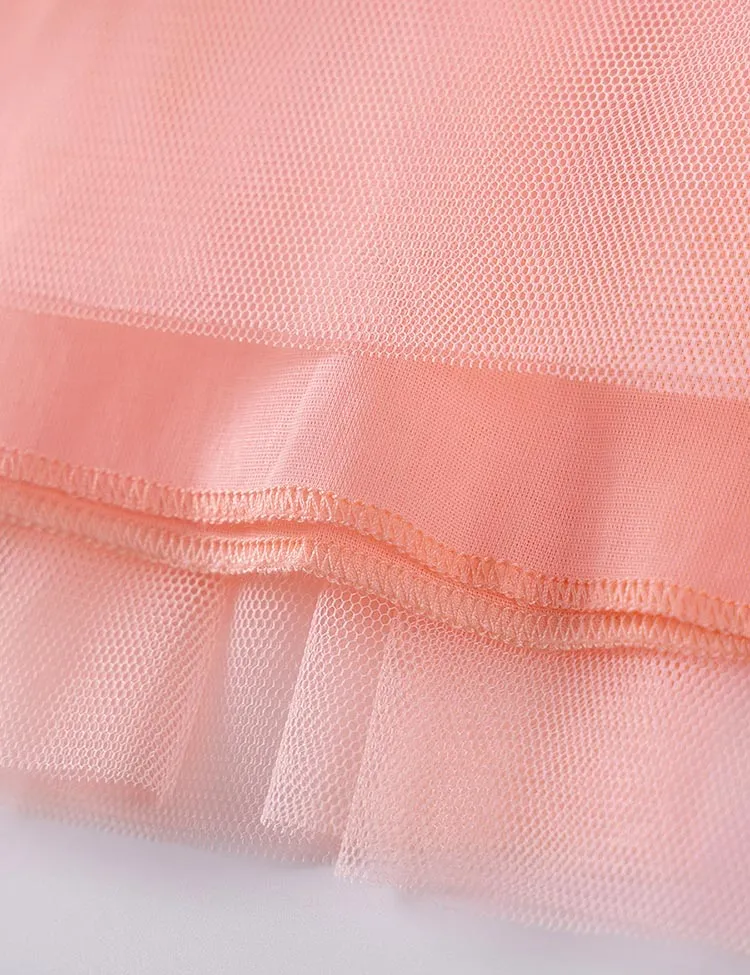 Cute Girl Long Sleeve Tulle Dress - Image 2