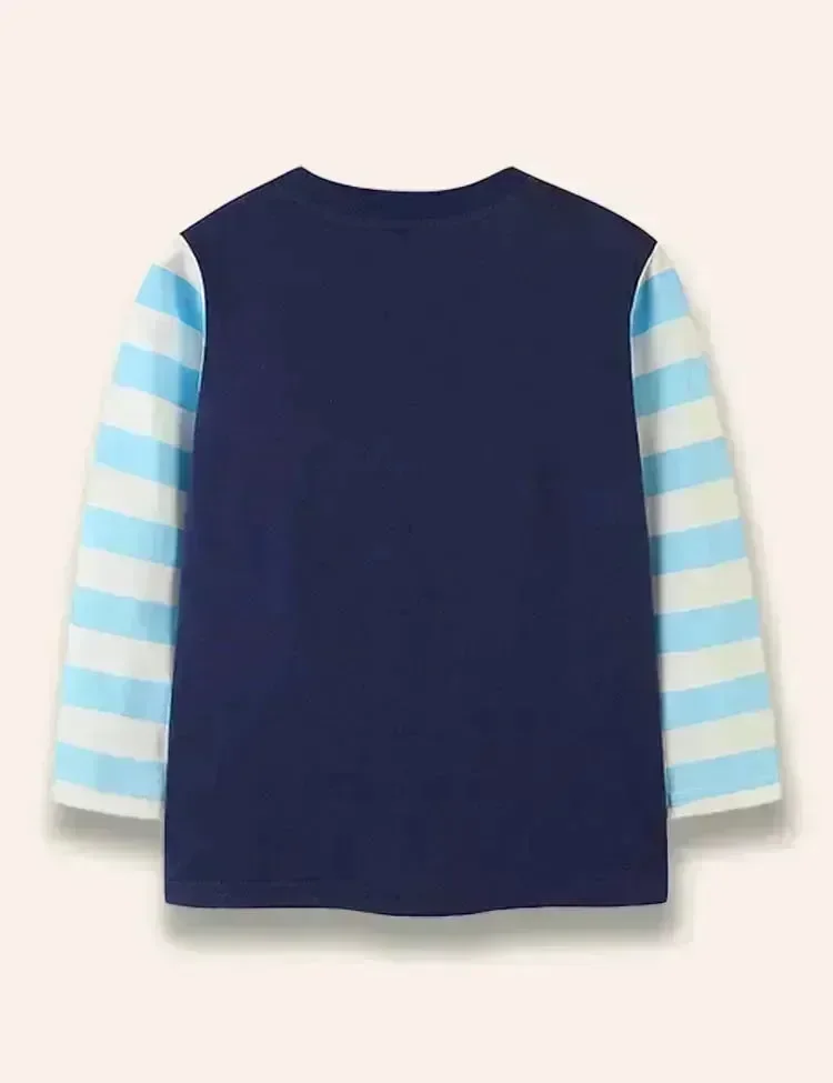 Cute Polar Bear Printed Long Sleeve T-Shirt - Image 3