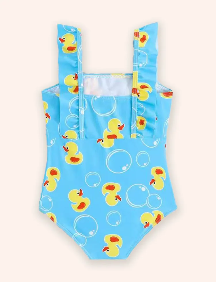 Cute Print Bow Lace Sleeveless Swimsuit - Image 2