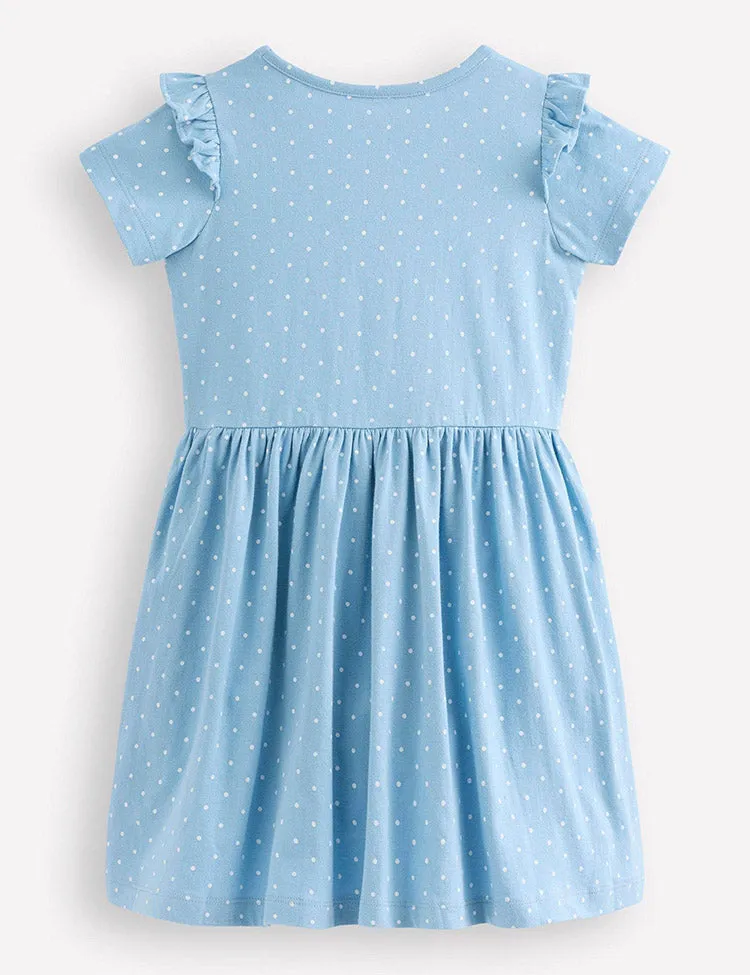 Cute Rabbit Applique Dress - Image 2