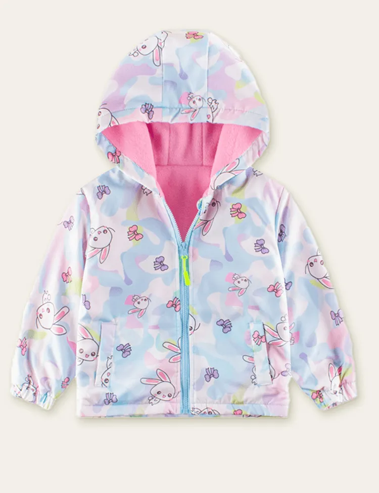 Cute Rabbit Printed Jacket - Image 2