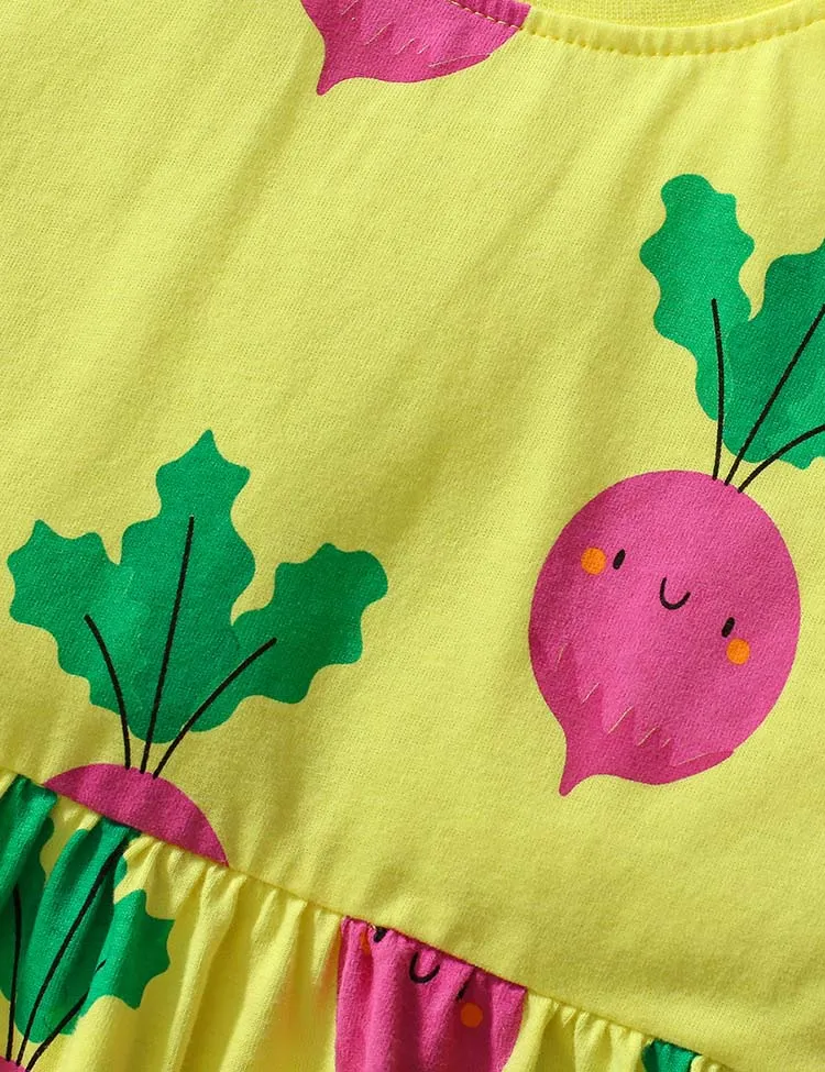 Cute Radish Printed Dress - Image 3