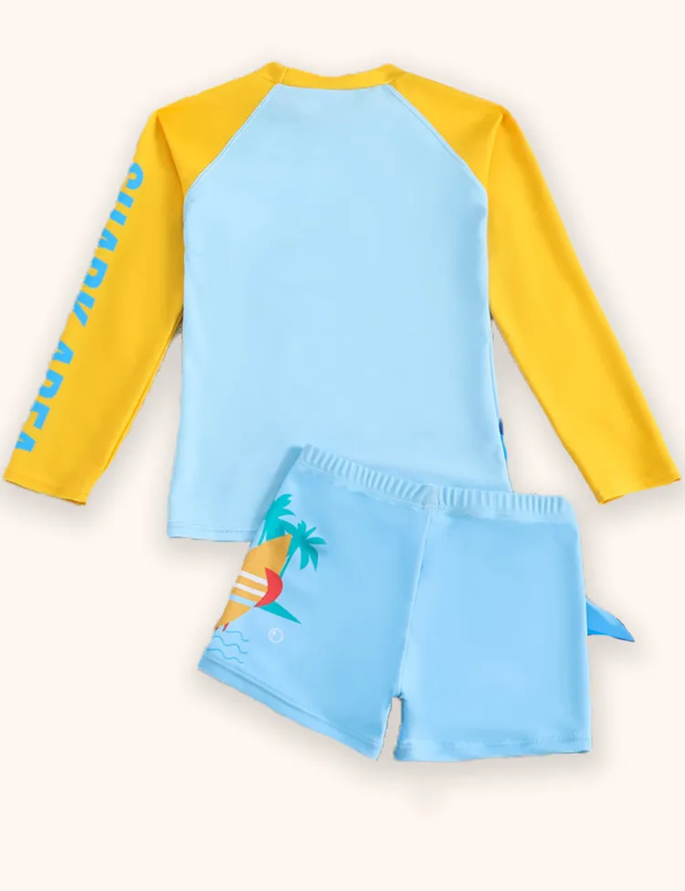Cute Shark Printed Swimsuit - Image 2