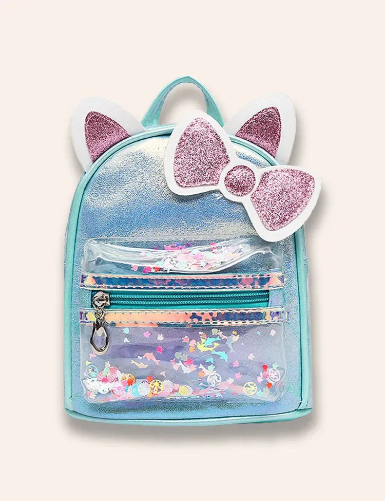 Cute Shining Sequined Cat Ear Backpack - Image 5