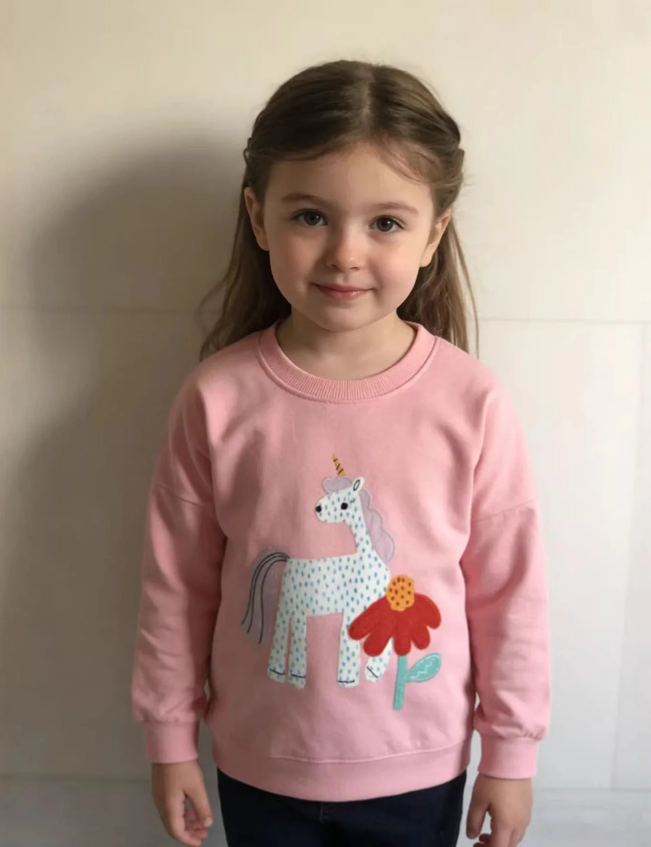 Cute Unicorn Applique Sweatshirt - Image 4