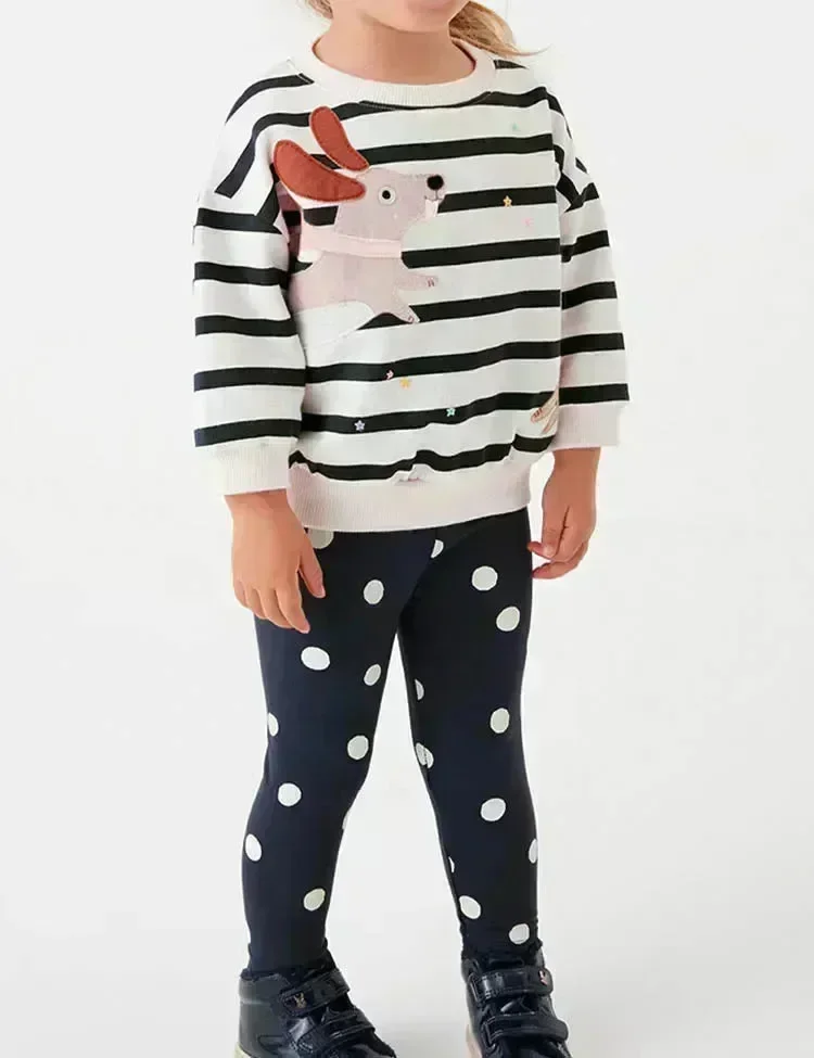 Dachshund Appliqué Sweatshirt Set - Image 2