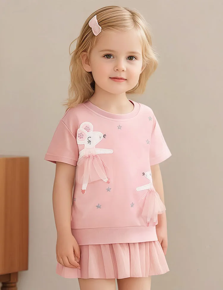 Dancing Mouse Tulle Short Sleeve Sweatshirt - Image 5