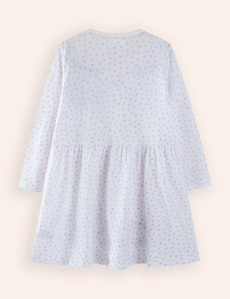 Dinosaur Applique Long Sleeve Dress - Image 2