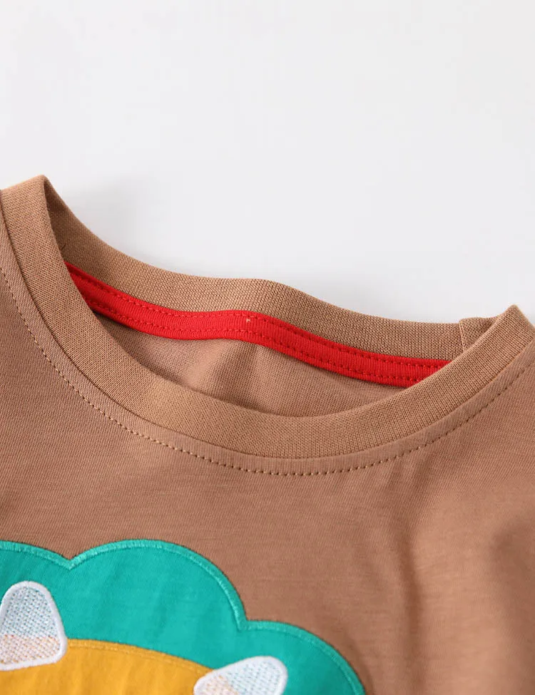 Dinosaur Applique Long Sleeve Suit - Image 3