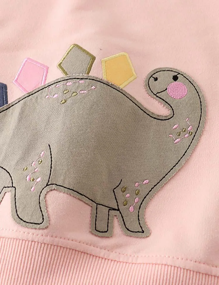 Dinosaur Appliqué Long-Sleeved Sweater - Image 3