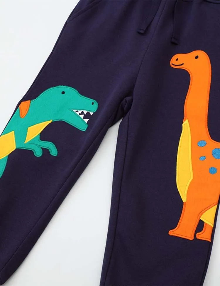 Dinosaur Appliqué Sweatpants - Image 3