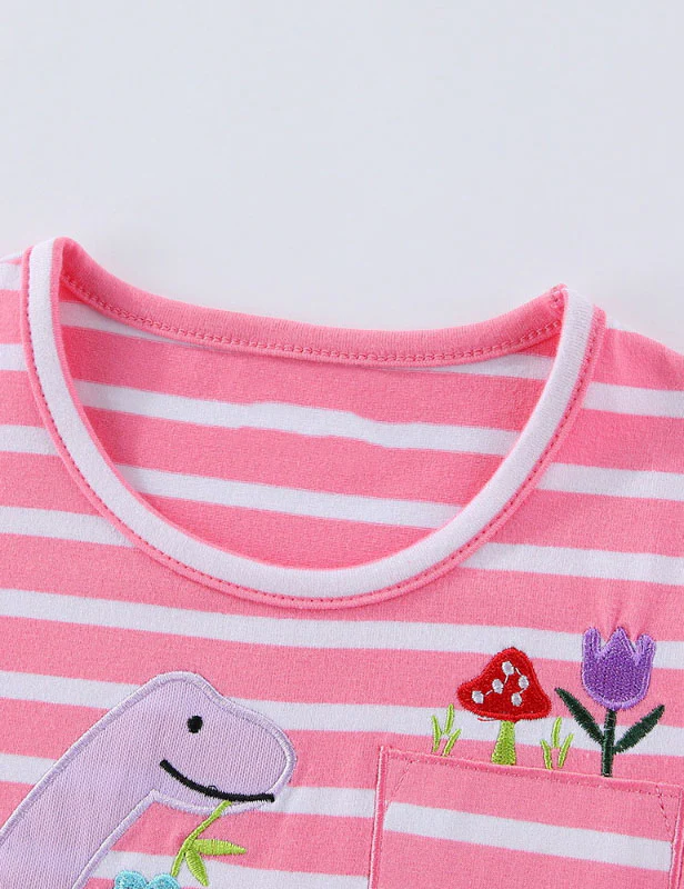 Dinosaur Embroidered Dress - Image 2