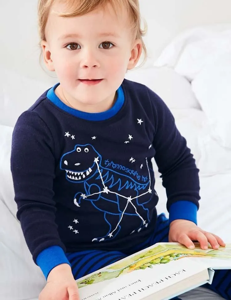 Dinosaur Embroidered Pajamas Set - Image 2
