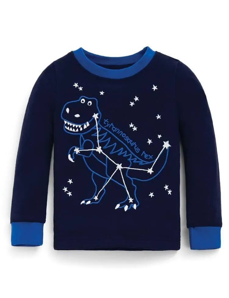 Dinosaur Embroidered Pajamas Set - Image 4