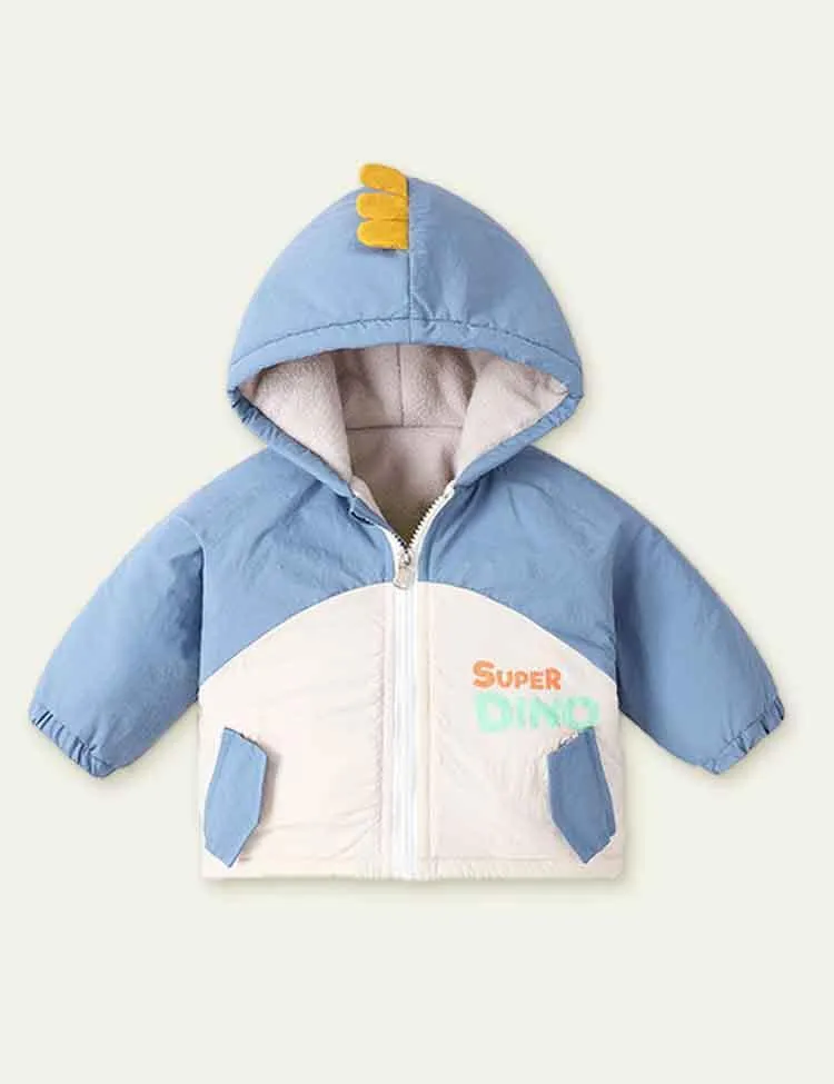 Dinosaur Even Hat Clip Cotton Jacket - Image 2