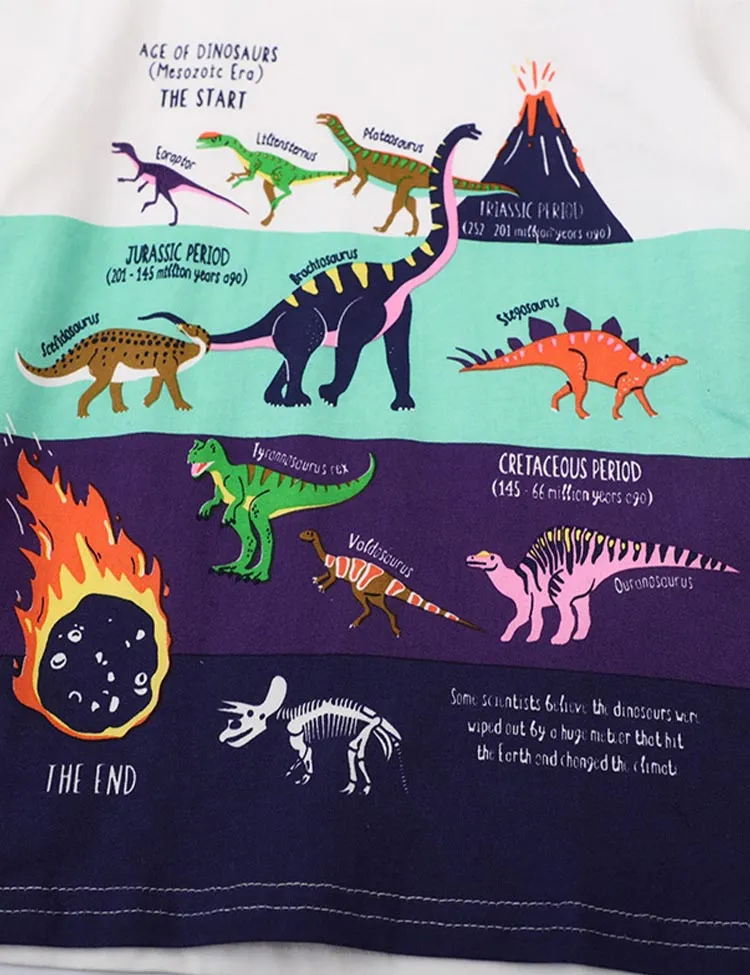 Dinosaur Evolution Printed T-Shirt - Image 2