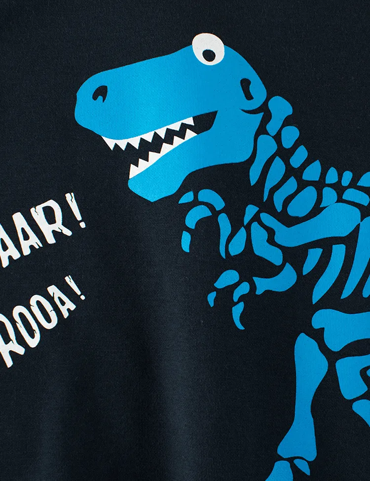 Dinosaur Fossil Color Printed Sweatshirt - Image 4