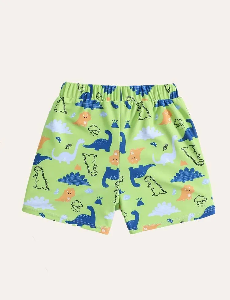 Dinosaur Full Printed Swimming Shorts - Image 2
