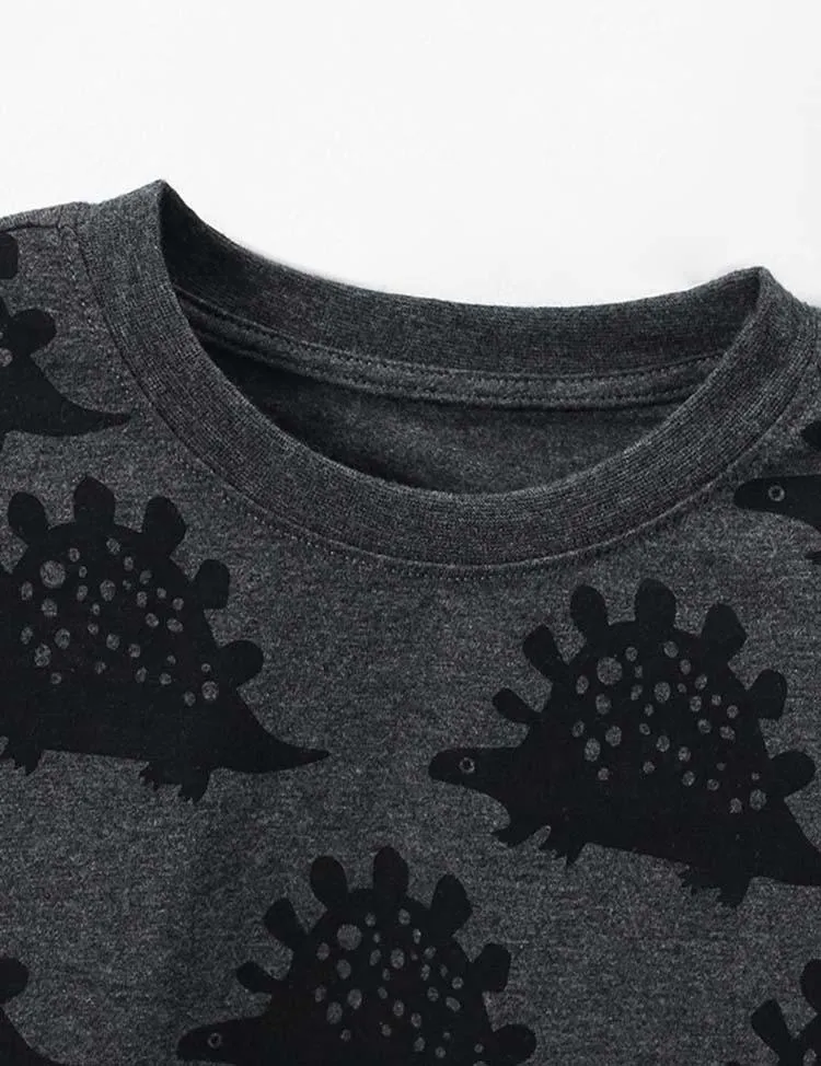 Dinosaur Printed Long-Sleeved T-shirt - Image 3