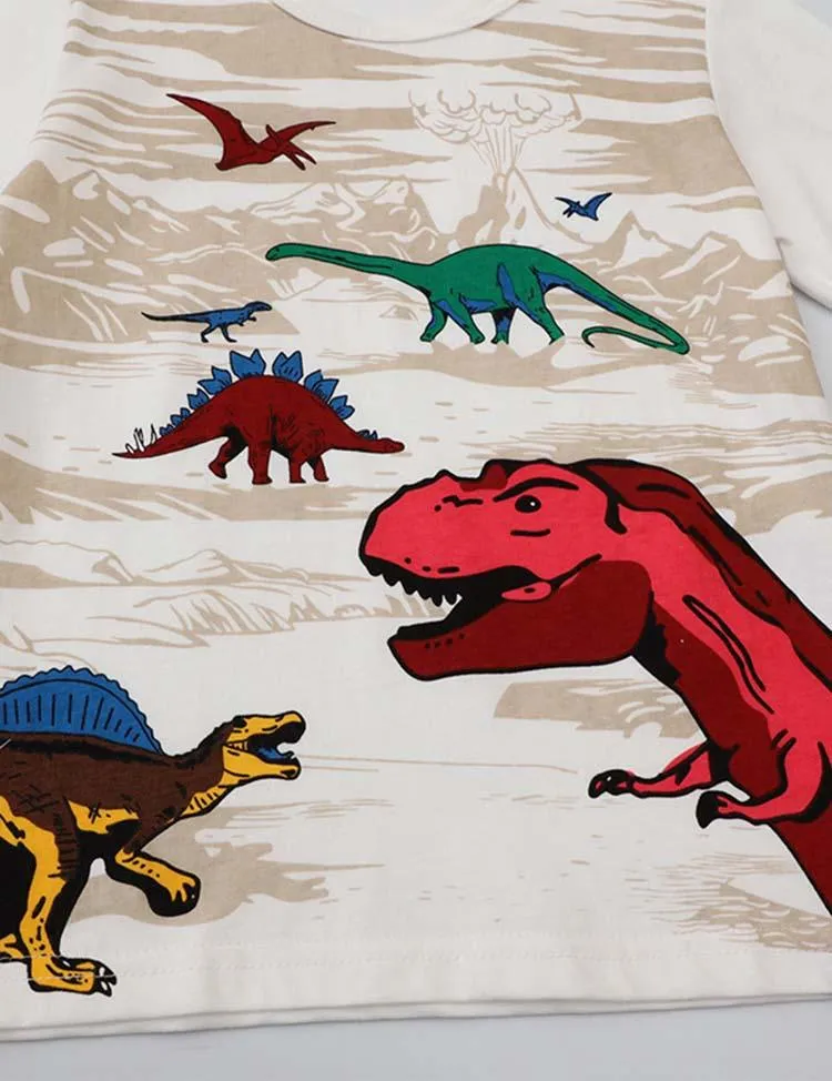 Dinosaur Printed Long-Sleeved T-shirt - Image 3