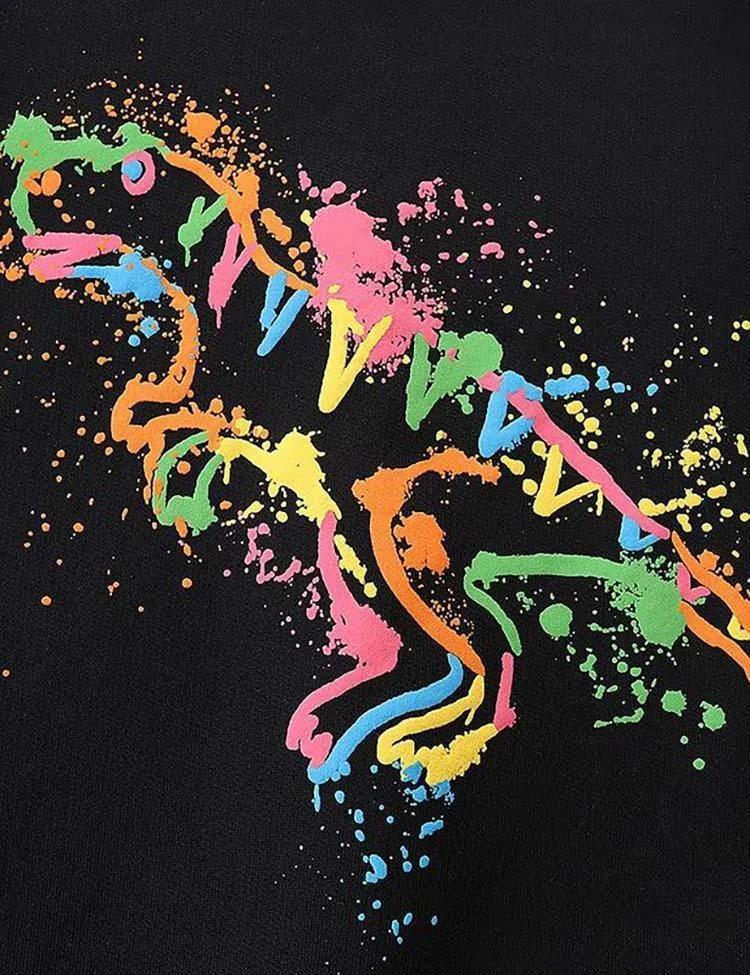 Dinosaur Printed Pullover Sweatshirt - Image 4