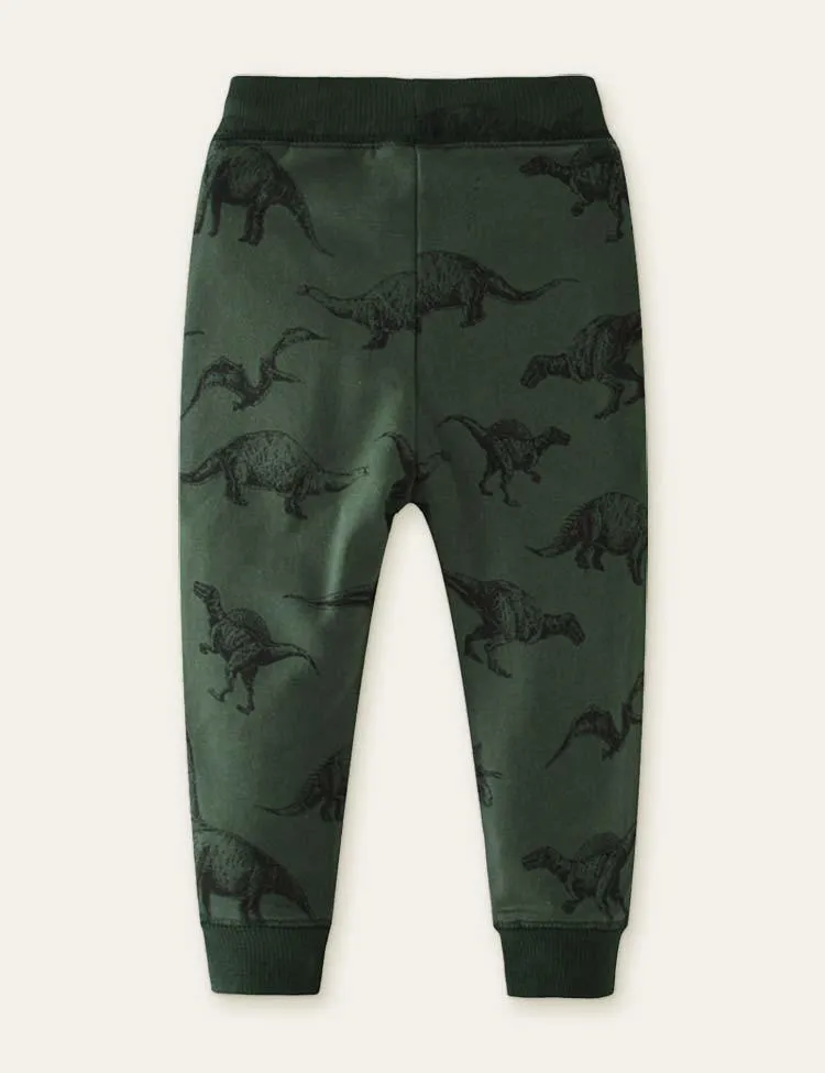 Dinosaur Printed Sweatpants - Image 2