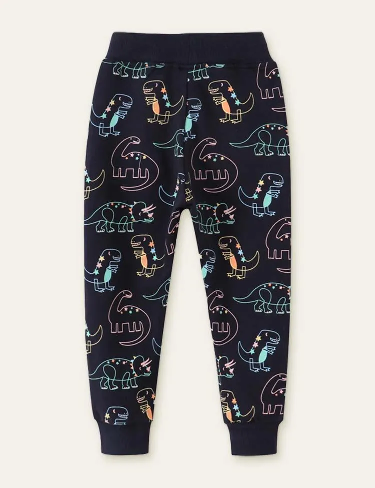 Dinosaur Printed Sweatpants - Image 2